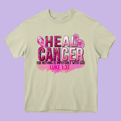 Heal Cancer For Nothing Is Impossible Heavy Core Tee Designed By Fadigitalartstudio