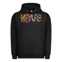 Pigment Black tie dye sunflower love Urban Hoodie - RanaPortraitStore