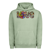 Pigment Oil Green tie dye sunflower love Urban Hoodie - RanaPortraitStore