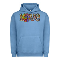 Pigment Pebble Blue tie dye sunflower love Urban Hoodie - RanaPortraitStore