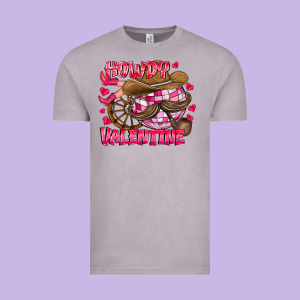 Howdy Valentine Vintage Tee Designed By Cowhidedigitalart