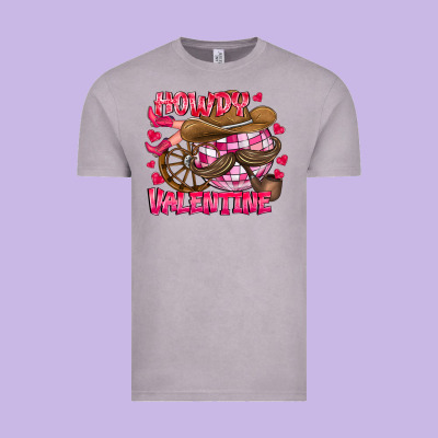 Howdy Valentine Vintage Tee Designed By Cowhidedigitalart