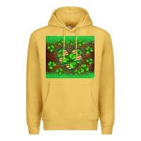 Antique Gold st.patricks heart shamrocks glitter Premium Hoodie - BarkalooDesign