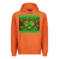 Carrot st.patricks heart shamrocks glitter Premium Hoodie - BarkalooDesign