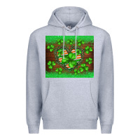 Heather Grey st.patricks heart shamrocks glitter Premium Hoodie - BarkalooDesign