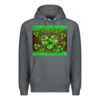 Rock st.patricks heart shamrocks glitter Premium Hoodie - BarkalooDesign