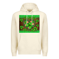 Sandshell st.patricks heart shamrocks glitter Premium Hoodie - BarkalooDesign
