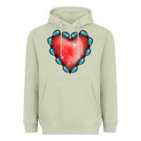 Matcha Gemstone Red Heart Heavyweight Hoodie - Jasminsmagicworld