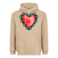 Mushroom Gemstone Red Heart Heavyweight Hoodie - Jasminsmagicworld