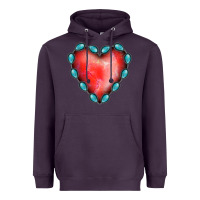 Plum Gemstone Red Heart Heavyweight Hoodie - Jasminsmagicworld