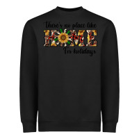 Black there's no place like home for holidays Heavyweight Sweatshirt - RanaPortraitStore