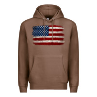 Chestnut Distressed American Flag Premium Hoodie - Jasminsmagicworld