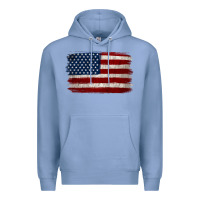 Colony Blue Distressed American Flag Premium Hoodie - Jasminsmagicworld