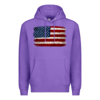 Purple Distressed American Flag Premium Hoodie - Jasminsmagicworld