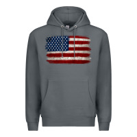 Rock Distressed American Flag Premium Hoodie - Jasminsmagicworld