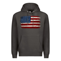 Smoke Distressed American Flag Premium Hoodie - Jasminsmagicworld