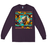 Plum Haflinger Horse Aztec Long Sleeve Tee - LillyAllenDesigns
