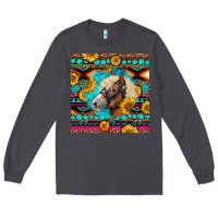 Smoke Haflinger Horse Aztec Long Sleeve Tee - LillyAllenDesigns