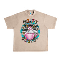 French Oak Happy Easter Urban Heavy Tee - CowhideDigitalArt