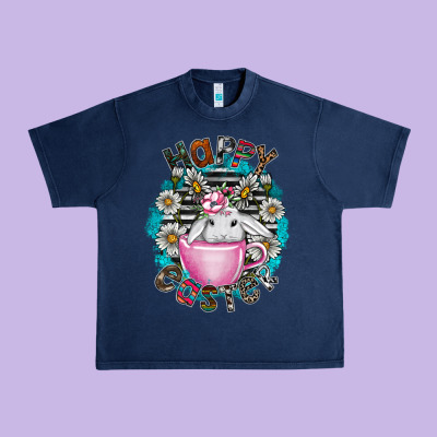 Happy Easter Urban Heavy Tee Designed By Cowhidedigitalart