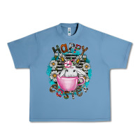 Pebble Blue Happy Easter Urban Heavy Tee - CowhideDigitalArt