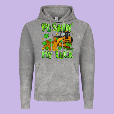 Pushin' My Luck Vintage Hoodie Designed By Artiststas