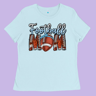 Football Mom Ladies Tee Designed By Cowhidedigitalart