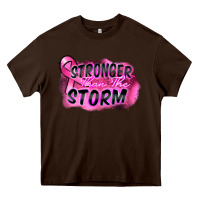 Chocolate Brown Stronger than the storm Heavy Core Tee - FaDigitalArtStudio