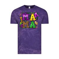 Cloud Purple Mardi Gras leopard frame mama Mother's Day Vintage Tee - LillyAllenDesigns