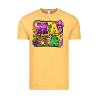 Vintage Mustard Mardi Gras leopard frame mama Mother's Day Vintage Tee - LillyAllenDesigns