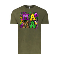 Vintage Olive Mardi Gras leopard frame mama Mother's Day Vintage Tee - LillyAllenDesigns