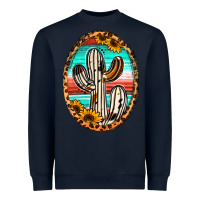 Navy Western Cactus Heavyweight Sweatshirt - Jasminsmagicworld