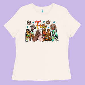 Fur Mama Ladies Tee Designed By Cowhidedigitalart