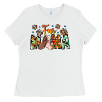 White fur mama Ladies Tee - CowhideDigitalArt