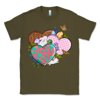 Army Green Easter Day Western Easter hearts Classic Tee - OliviaCreatesArt