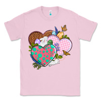 Bubblegum Pink Easter Day Western Easter hearts Classic Tee - OliviaCreatesArt