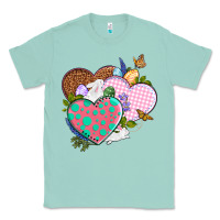 Seafoam Easter Day Western Easter hearts Classic Tee - OliviaCreatesArt