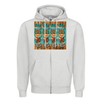 Dove Grey gobble gobble gobble Zipper Hoodie - Jasminsmagicworld