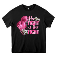 Black her fight is our fight Breast cancer awareness Heavy Core Tee - FaDigitalArtStudio