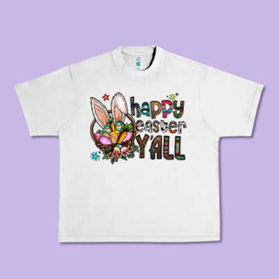 Happy Easter Y'all Urban Heavy Tee Designed By Cowhidedigitalart