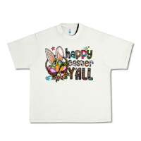 Pistachio Happy Easter Y'all Urban Heavy Tee - CowhideDigitalArt