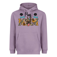 Lavender western pug mom Heavyweight Hoodie - RanaPortraitStore