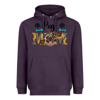 Plum western pug mom Heavyweight Hoodie - RanaPortraitStore