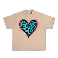 Burro Blue Leopard Heart Urban Heavy Tee - Jasminsmagicworld