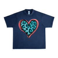 Navy Blue Leopard Heart Urban Heavy Tee - Jasminsmagicworld
