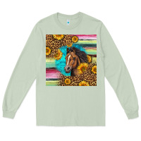 Matcha quarter horse aztec pattern Long Sleeve Tee - LillyAllenDesigns