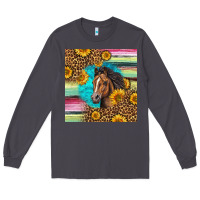 Smoke quarter horse aztec pattern Long Sleeve Tee - LillyAllenDesigns