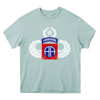 Arona 82nd Airborne Div Parachutist Wings and Patch - Distressed Heavy Core Tee - baoMotion