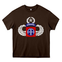 82nd Airborne Div Parachutist Wings And Patch - Distressed Heavy Core Tee | Teevron