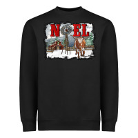 Black noel with windmill and farm Heavyweight Sweatshirt - RanaPortraitStore